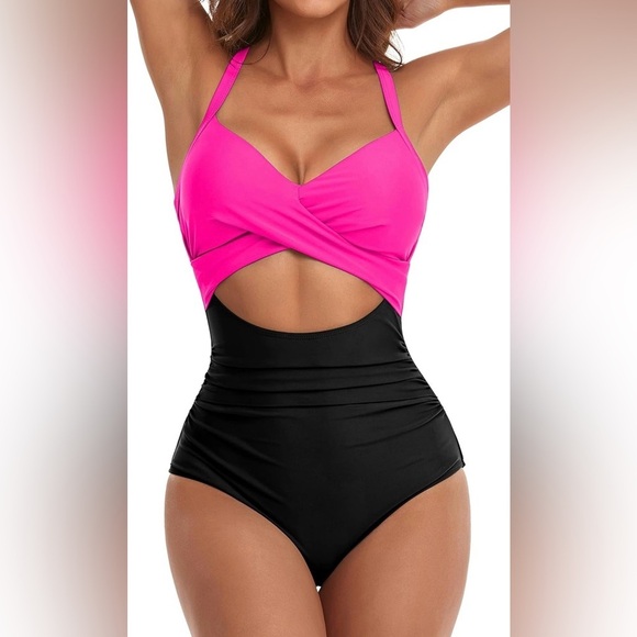 Eomenie Other - Eomenie Women's One Piece Swimsuits Tummy Control Cutout High Waisted Bathing